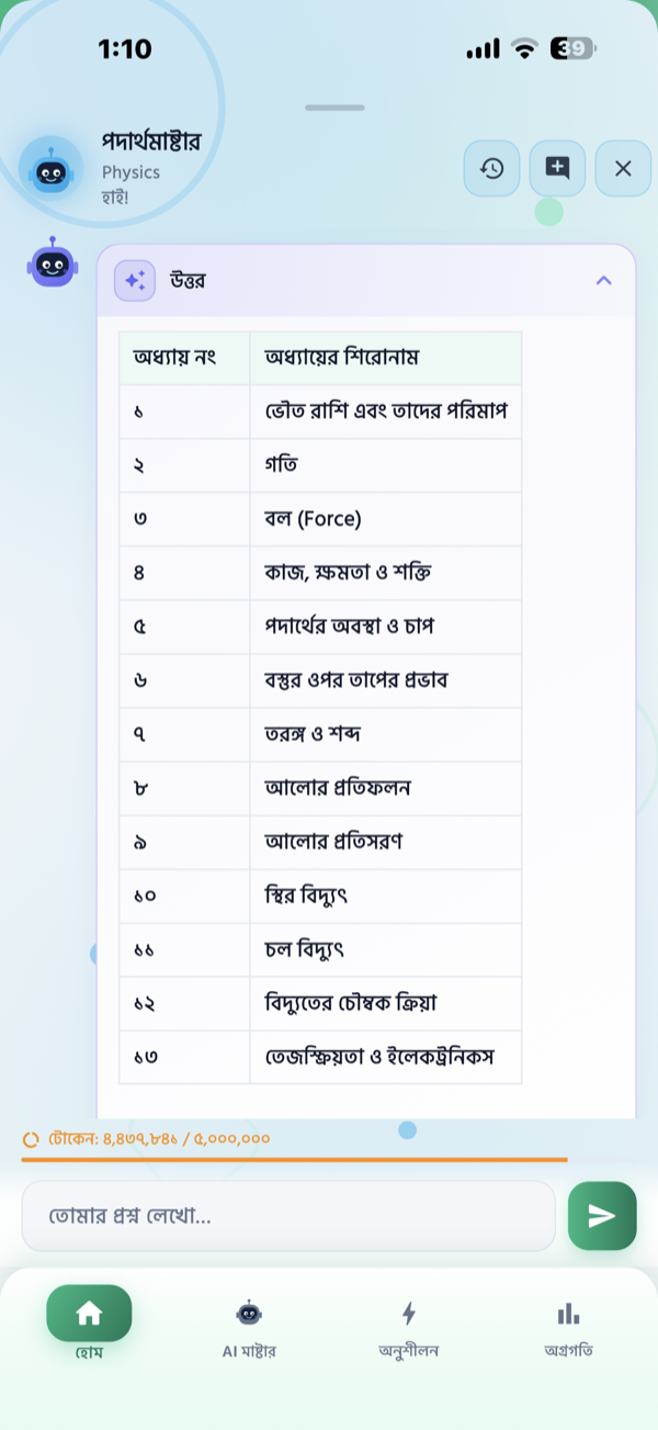 বিষয়ভিত্তিক AI শিক্ষক